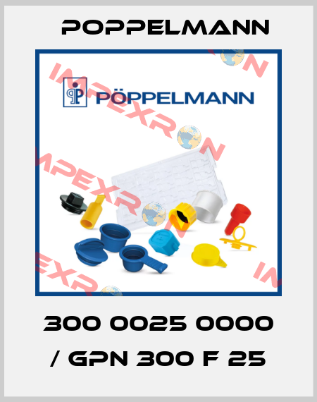 300 0025 0000 / GPN 300 F 25 Poppelmann