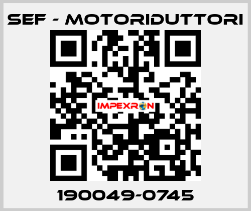 190049-0745 SEF - MOTORIDUTTORI