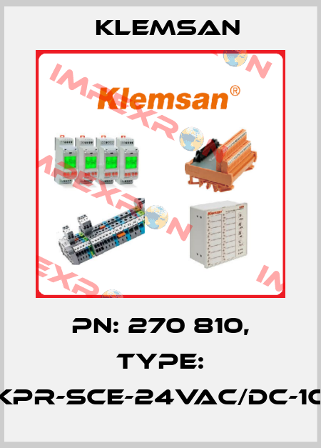PN: 270 810, Type: KPR-SCE-24VAC/DC-1C Klemsan