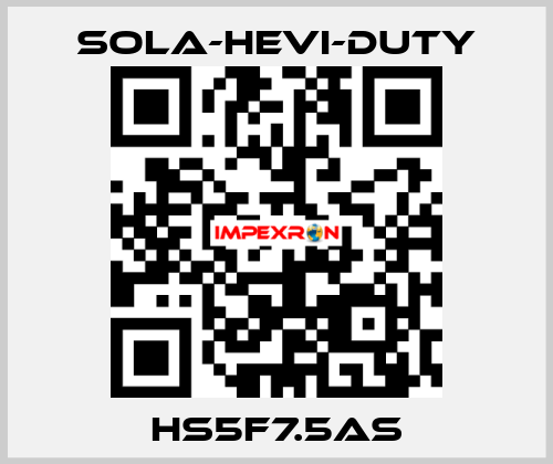 HS5F7.5AS Sola-Hevi-Duty