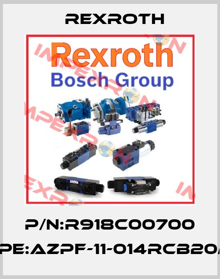 P/N:R918C00700 Type:AZPF-11-014RCB20MB Rexroth