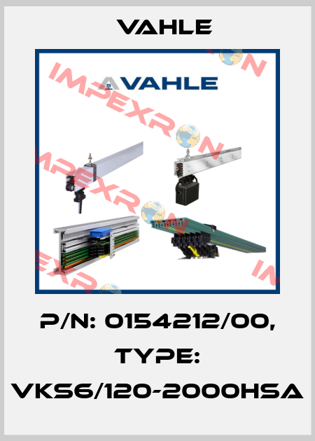P/n: 0154212/00, Type: VKS6/120-2000HSA Vahle