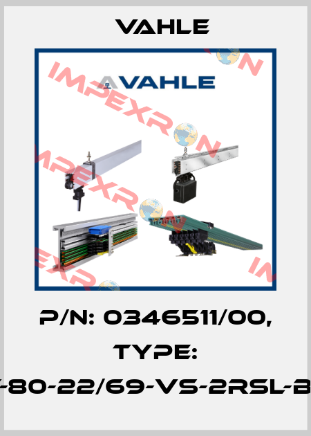 P/n: 0346511/00, Type: LR-ZY-80-22/69-VS-2RSL-B12-Z-K Vahle