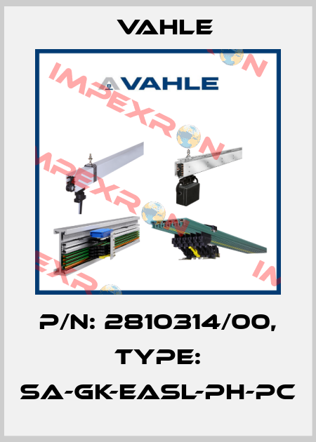 P/n: 2810314/00, Type: SA-GK-EASL-PH-PC Vahle