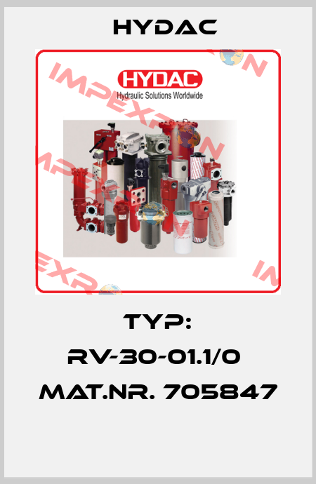 TYP: RV-30-01.1/0  MAT.NR. 705847  Hydac