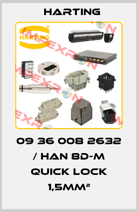 09 36 008 2632 / Han 8D-M Quick Lock 1,5mm² Harting