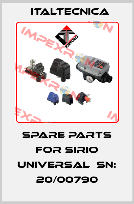spare parts for SIRIO UNIVERSAL  SN: 20/00790 Italtecnica
