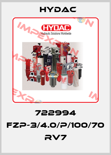 722994 FZP-3/4.0/P/100/70  RV7 Hydac