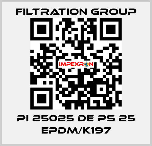 PI 25025 DE PS 25 EPDM/K197 Filtration Group