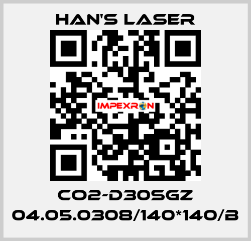 CO2-D30SGZ 04.05.0308/140*140/B Han's Laser