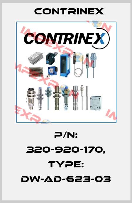 p/n: 320-920-170, Type: DW-AD-623-03 Contrinex