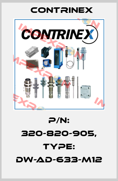 p/n: 320-820-905, Type: DW-AD-633-M12 Contrinex