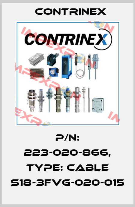 p/n: 223-020-866, Type: CABLE S18-3FVG-020-015 Contrinex