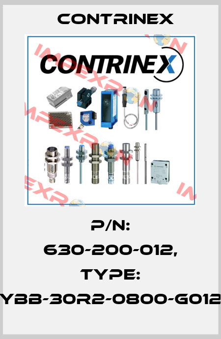 p/n: 630-200-012, Type: YBB-30R2-0800-G012 Contrinex