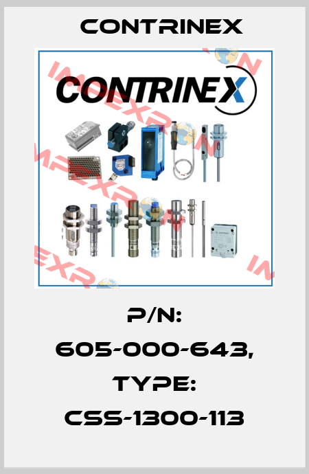 p/n: 605-000-643, Type: CSS-1300-113 Contrinex