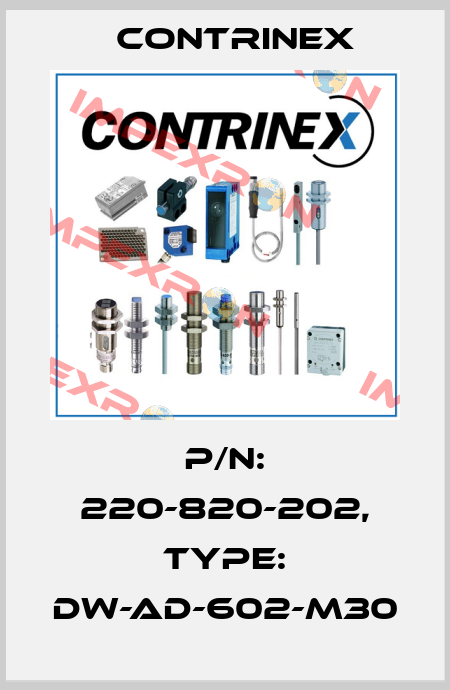p/n: 220-820-202, Type: DW-AD-602-M30 Contrinex