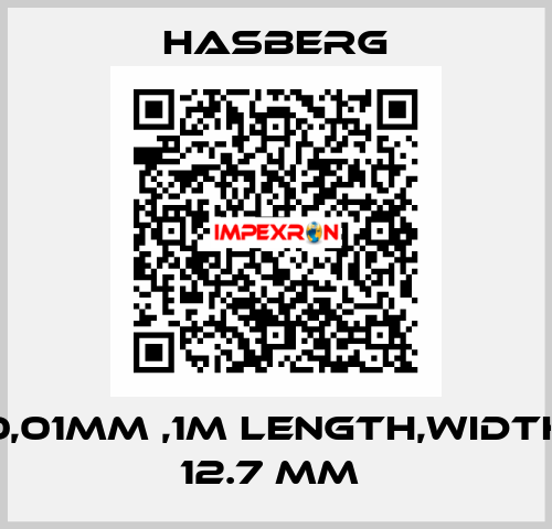 0,01MM ,1M LENGTH,WIDTH 12.7 MM  Hasberg