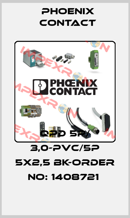 QPD 5P/ 3,0-PVC/5P 5X2,5 BK-ORDER NO: 1408721  Phoenix Contact