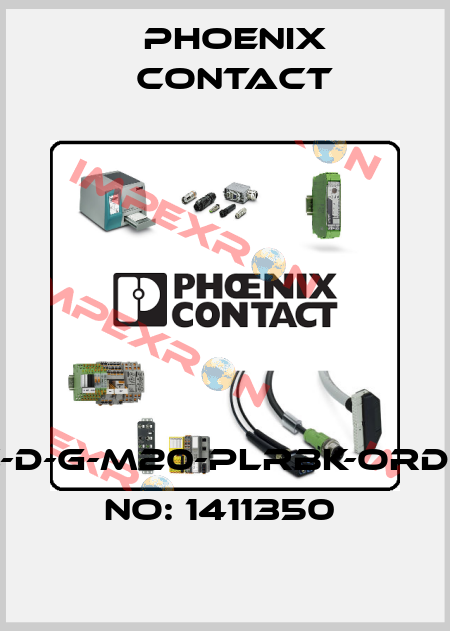 HC-D-G-M20-PLRBK-ORDER NO: 1411350  Phoenix Contact