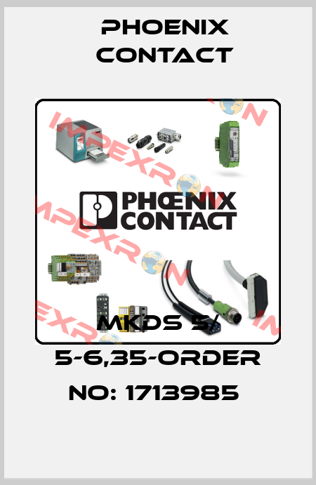 MKDS 5/ 5-6,35-ORDER NO: 1713985  Phoenix Contact