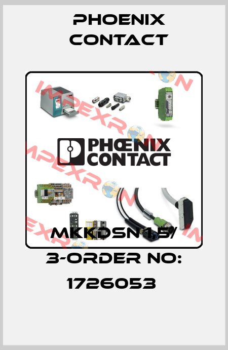 MKKDSN 1,5/ 3-ORDER NO: 1726053  Phoenix Contact