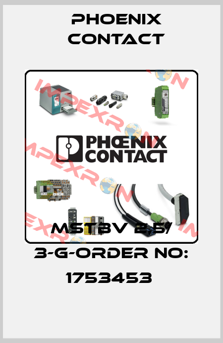 MSTBV 2,5/ 3-G-ORDER NO: 1753453  Phoenix Contact
