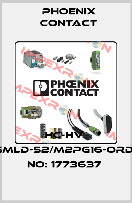 HC-HV  3-SMLD-52/M2PG16-ORDER NO: 1773637  Phoenix Contact