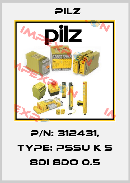 p/n: 312431, Type: PSSu K S 8DI 8DO 0.5 Pilz
