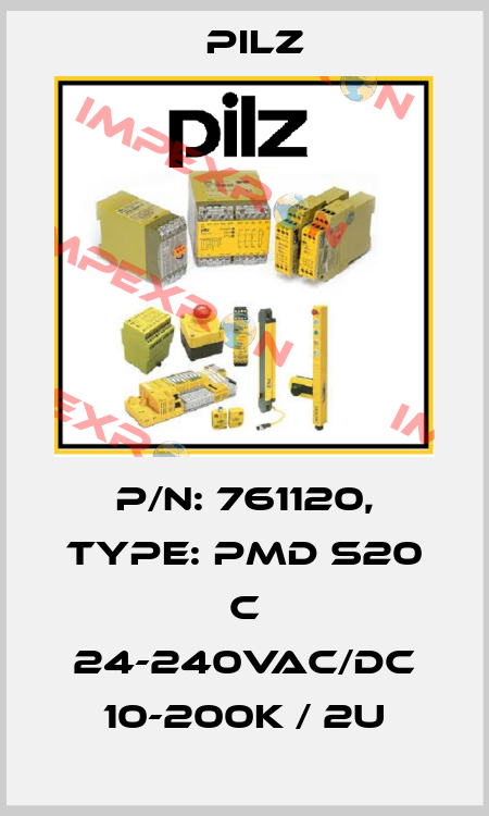 p/n: 761120, Type: PMD s20 C 24-240VAC/DC 10-200k / 2U Pilz