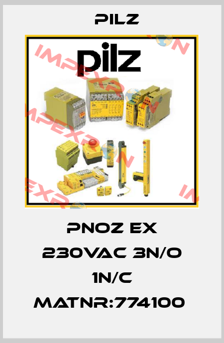 PNOZ EX 230VAC 3n/o 1n/c MatNr:774100  Pilz
