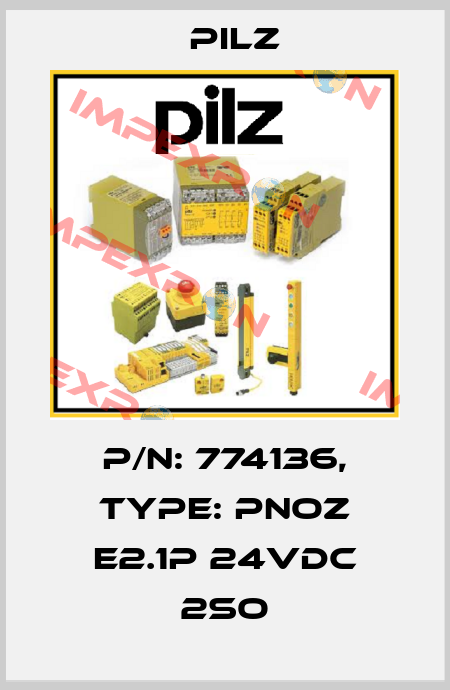 p/n: 774136, Type: PNOZ e2.1p 24VDC 2so Pilz