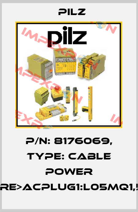 p/n: 8176069, Type: Cable Power DD5wire>ACplug1:L05MQ1,5BRSK Pilz