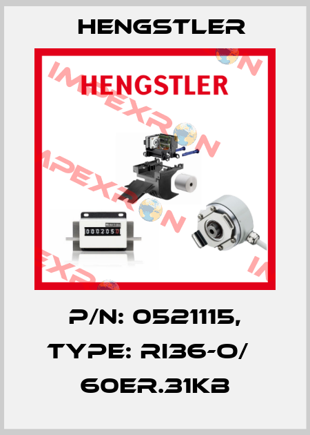 p/n: 0521115, Type: RI36-O/   60ER.31KB Hengstler