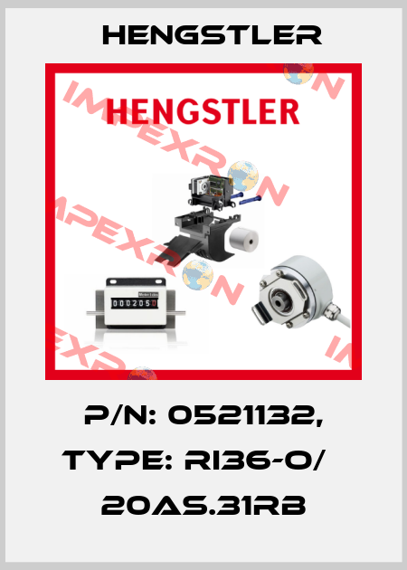 p/n: 0521132, Type: RI36-O/   20AS.31RB Hengstler