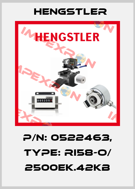 p/n: 0522463, Type: RI58-O/ 2500EK.42KB Hengstler