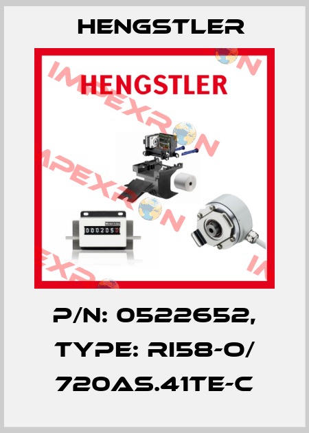 p/n: 0522652, Type: RI58-O/ 720AS.41TE-C Hengstler