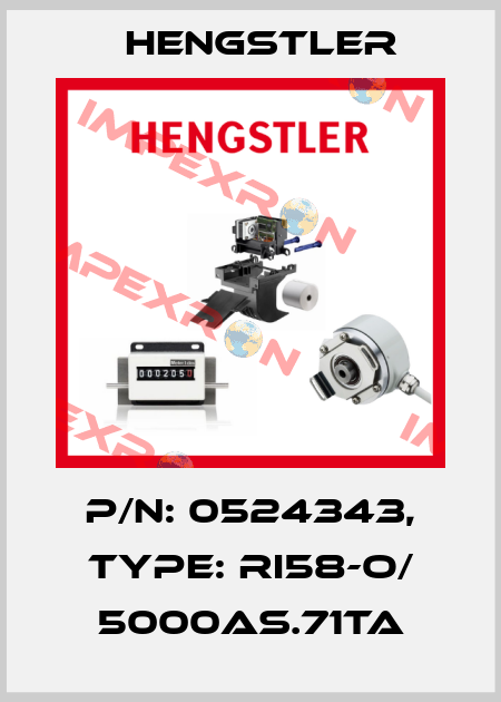 p/n: 0524343, Type: RI58-O/ 5000AS.71TA Hengstler