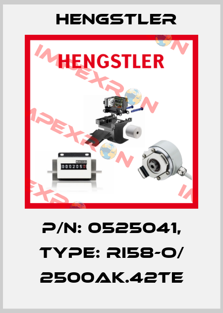 p/n: 0525041, Type: RI58-O/ 2500AK.42TE Hengstler