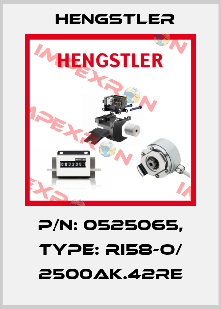p/n: 0525065, Type: RI58-O/ 2500AK.42RE Hengstler