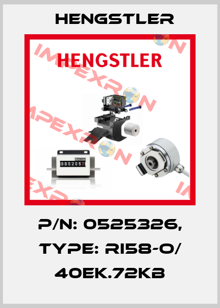 p/n: 0525326, Type: RI58-O/ 40EK.72KB Hengstler