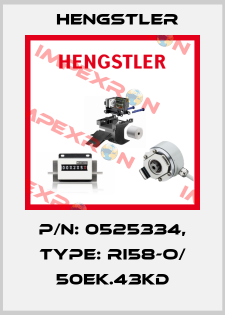 p/n: 0525334, Type: RI58-O/ 50EK.43KD Hengstler