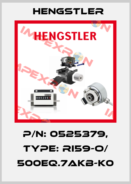 p/n: 0525379, Type: RI59-O/ 500EQ.7AKB-K0 Hengstler