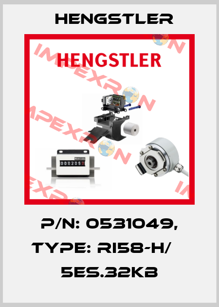 p/n: 0531049, Type: RI58-H/    5ES.32KB Hengstler
