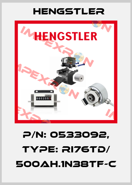 p/n: 0533092, Type: RI76TD/ 500AH.1N38TF-C Hengstler