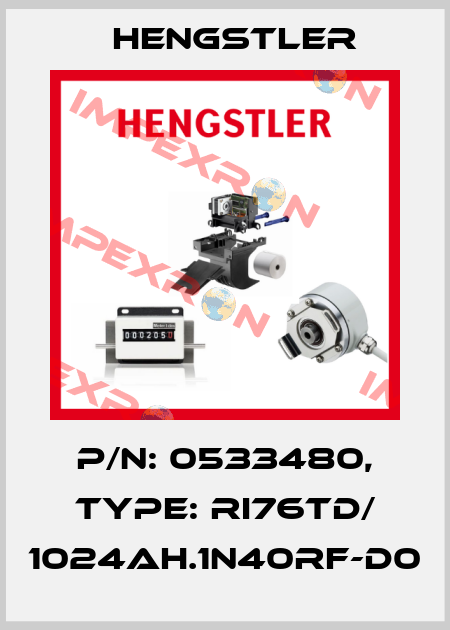 p/n: 0533480, Type: RI76TD/ 1024AH.1N40RF-D0 Hengstler