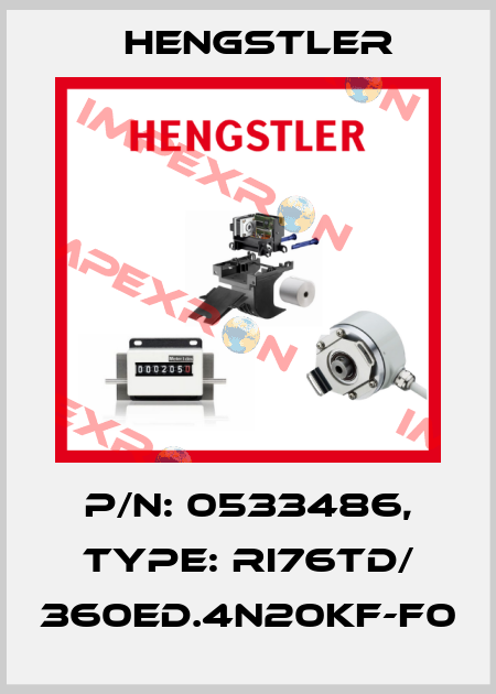 p/n: 0533486, Type: RI76TD/ 360ED.4N20KF-F0 Hengstler