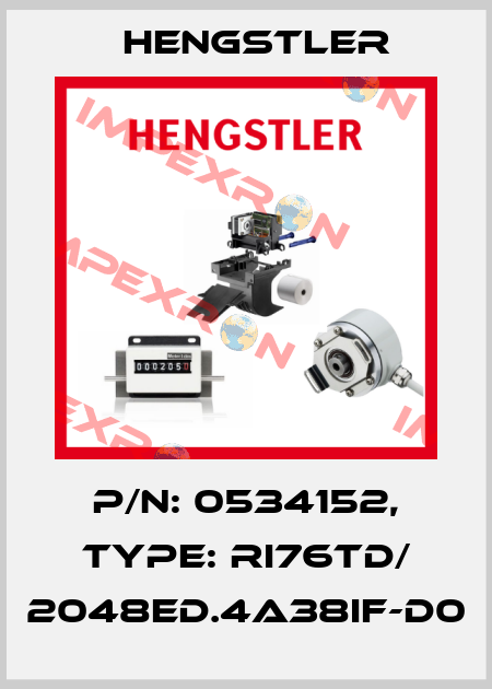 p/n: 0534152, Type: RI76TD/ 2048ED.4A38IF-D0 Hengstler