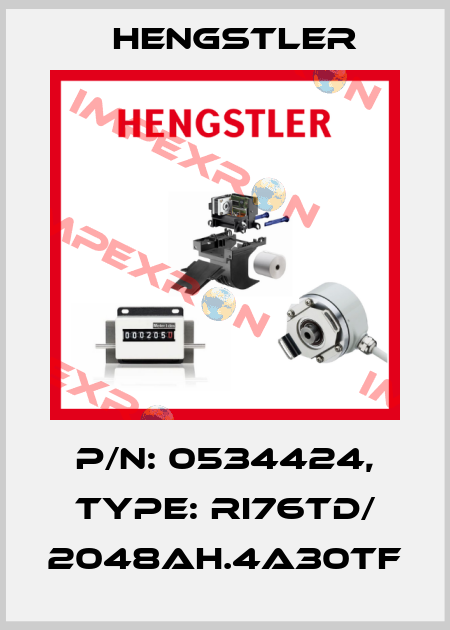 p/n: 0534424, Type: RI76TD/ 2048AH.4A30TF Hengstler