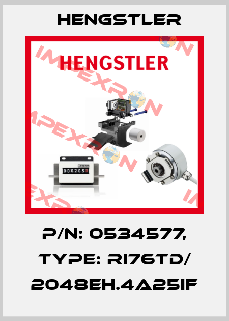 p/n: 0534577, Type: RI76TD/ 2048EH.4A25IF Hengstler