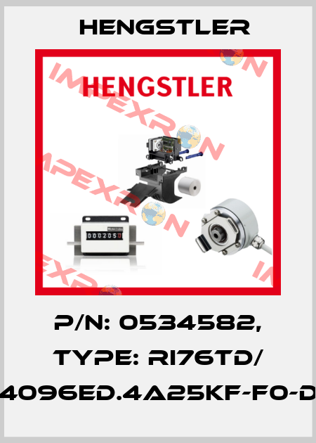 p/n: 0534582, Type: RI76TD/ 4096ED.4A25KF-F0-D Hengstler